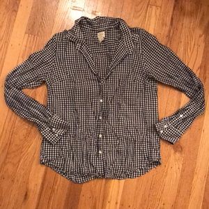 JCrew Gingham Perfect Shirt